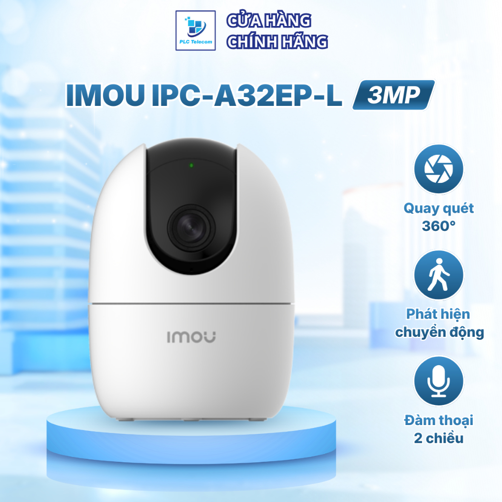 [2026] Camera Wifi Imou IPC-A32EP-L 3MP (2K) – Quay quét 355°/-5°-80°, AI phát hiện, đàm thoại 2 chi