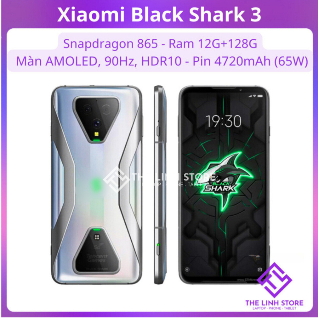 Điện thoại Xiaomi Black Shark 3 màn AMOLED 90Hz - Snapdragon 865