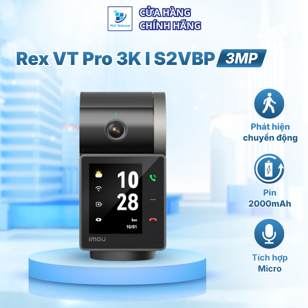 [2026] Camera Wifi dùng pin trong nhà Imou Rex VT Pro 3K I S2VBP 5MP I Xoay 360 I Bảo vệ toàn cảnh |