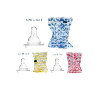 Combo 5 Núm vú Cổ Hẹp Silicon mềm cho bé AGI Size S M L