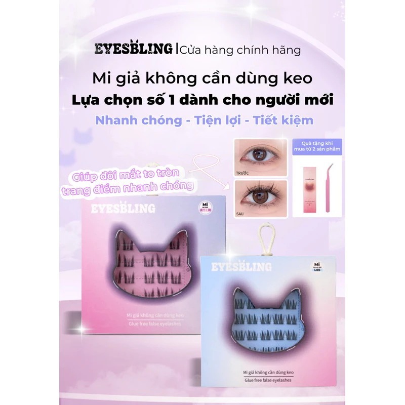 [Top value] Lông Mi giả EYES-BLING tự dính không cần dùng keo - thế hệ mới có thể tái sử dụng nhiều 