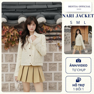   New Collection  Áo phao quả trám nữ tính Áo khoác trần bông thanh lịch Hestia Nari Jacket 