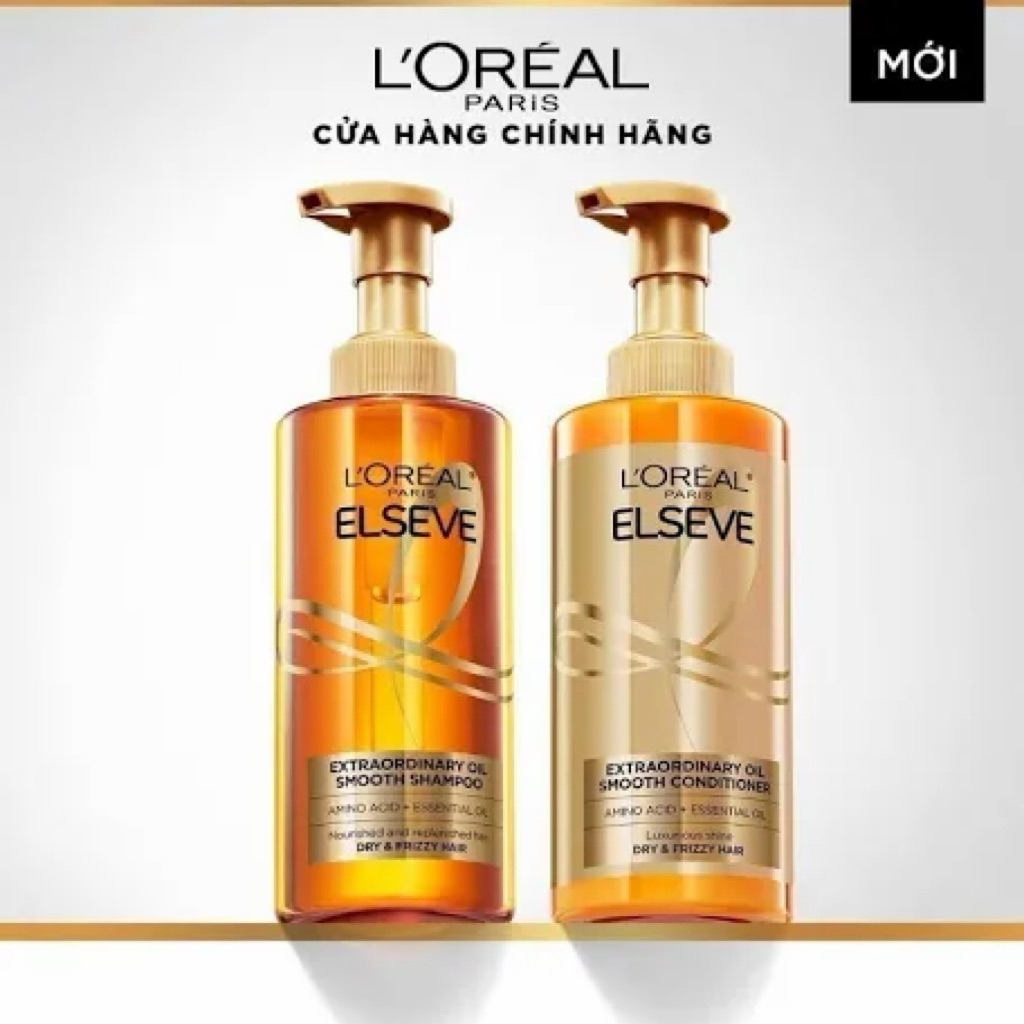Bộ Dầu Gội Xả Loreal Paris Extraordinary Oil Smooth 440ml