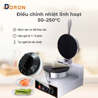Máy làm bánh ốc quế DORON 1200W kiểm soát nhiệt độ chính xác, bánh thơm ngon