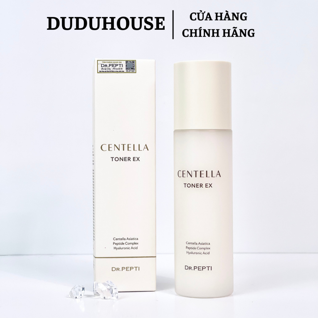 Nước Hoa Hồng Dr.Pepti+ Centella Toner Làm Dịu, Dưỡng Sáng Da Giúp Da Căng Bóng 180ml Duduhouse