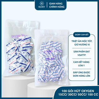 [Hàng loại 1] 100 GÓI HÚT KHÍ OXY- OXYGEN 15cc/30cc/50cc/100cc dùng cho thực phẩm cần ngăn ngừa nấm mốc, bánh kẹo,...