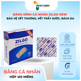 Băng cá nhân Zilgo miếng nhỏ và miếng lớn hộp 102 miếng