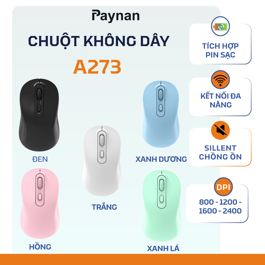 Chuột Không Dây A273 Chống Ồn