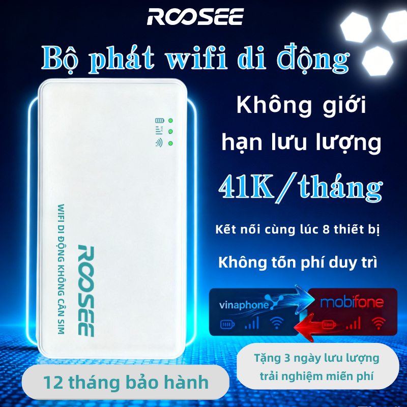 Roosee M700 Bộ phát wifi di động  Cục phát wifi từ sim 4G bộ phát wifi di động bộ phát wifi 2100mah