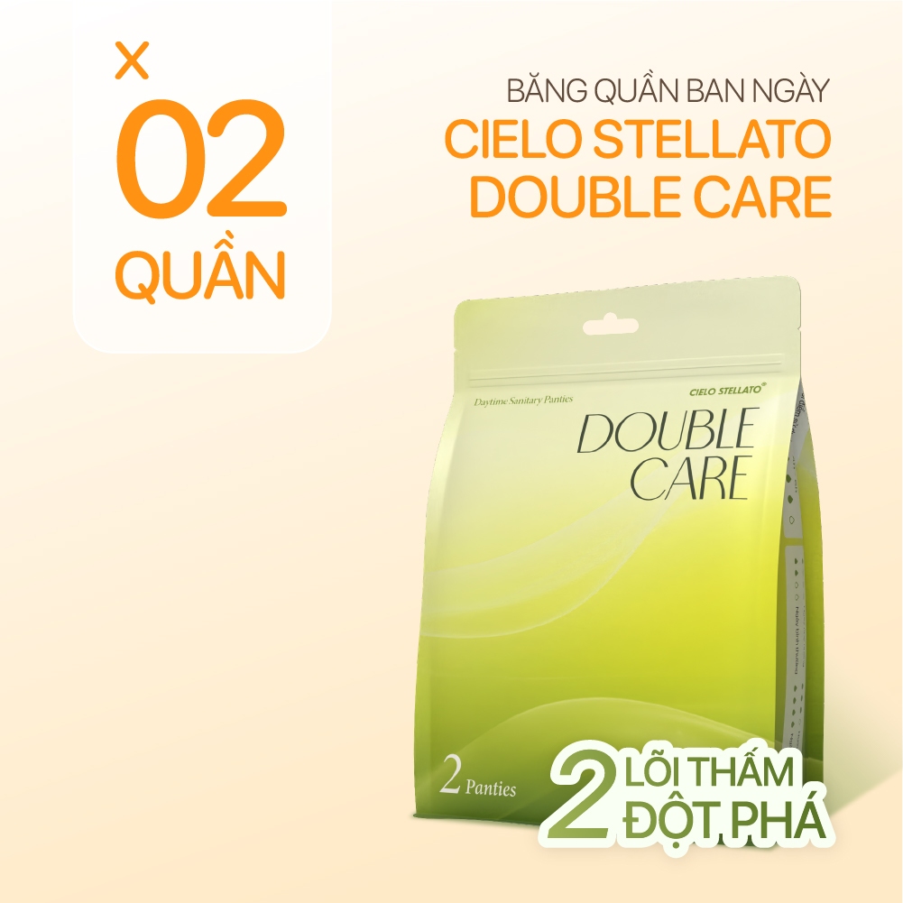 Băng vệ sinh quần ban ngày Cielo Stellato DOUBLE CARE, 2 lõi thấm đột phá, siêu tiện lợi