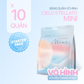 Combo 10 băng vệ sinh quần Cielo Stellato MINI, không viền, mỏng nhẹ, thoáng khí, chống tràn 360