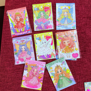   Mini  Tranh đính đá 11x13cm Anime Sanrio Mochi bé gái.... nhiều mẫu - Hạt màu trộn 