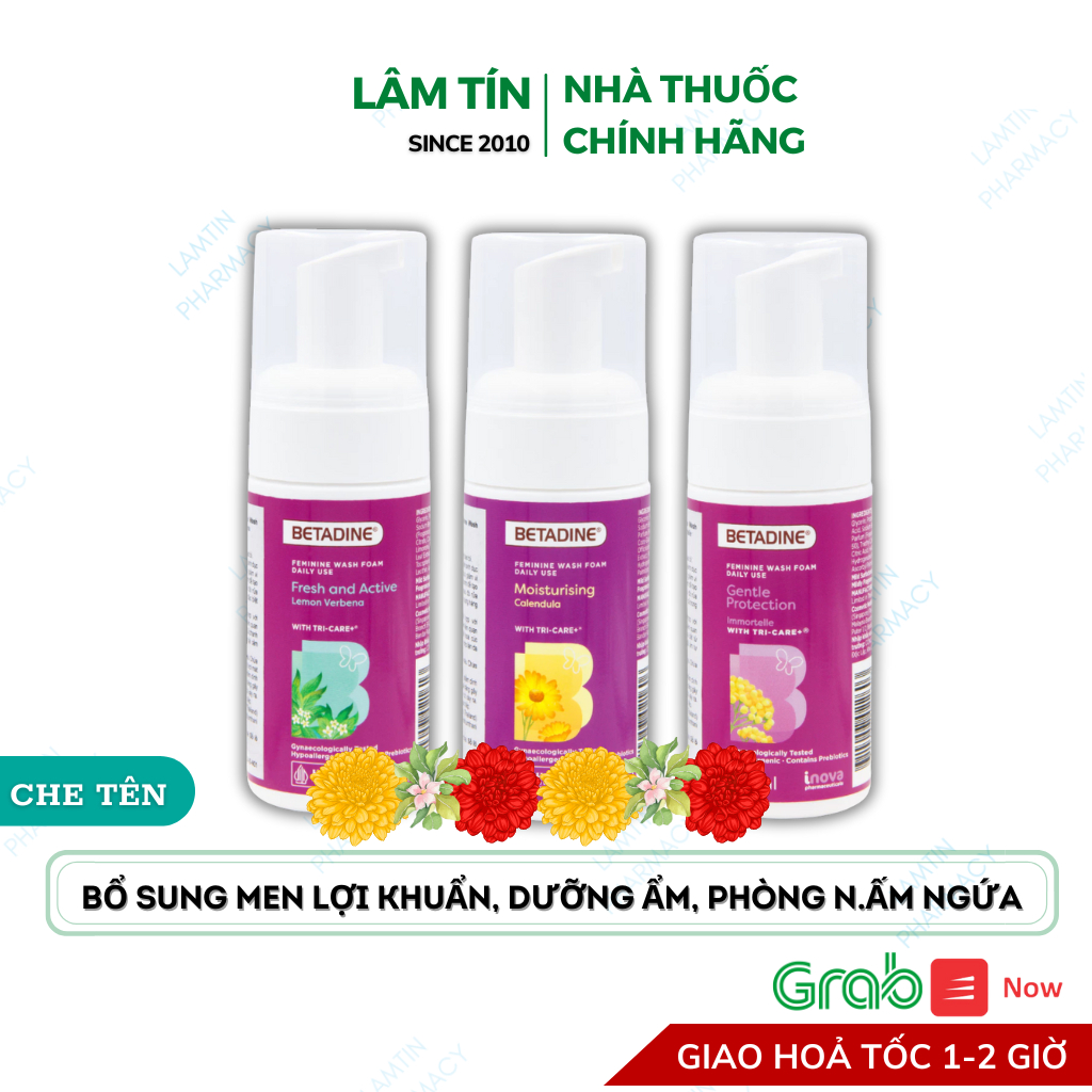 ( Date xa) Combo Betadine dung dịch vệ sinh phụ khoa dạng bọt và gel Chính Hãng 100ml 250ml