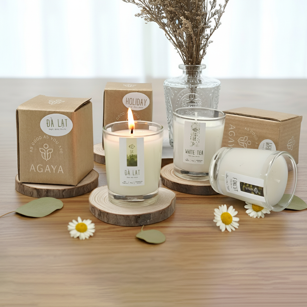 Nến Thơm Candle Cup / Agaya Cup - MẪU MỚI Size mini 45G