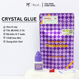 Keo Nối Mi  Tím, Keo Tím, Khô 2-3s, Keo Nắp Tím, Ít cay Adhesive - Crystal Purple 5g Thúy Hà