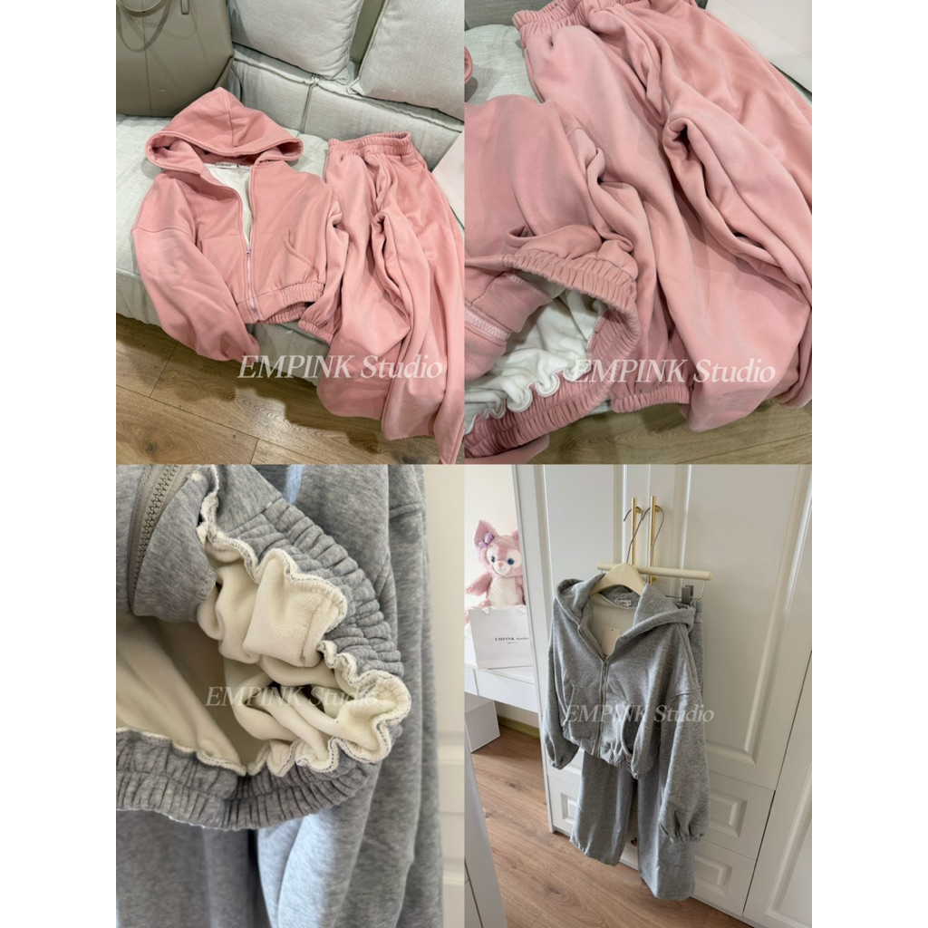 EMPINK STUDIO/ SET NỈ SW LÓT NHUNG DÀY 1Kí