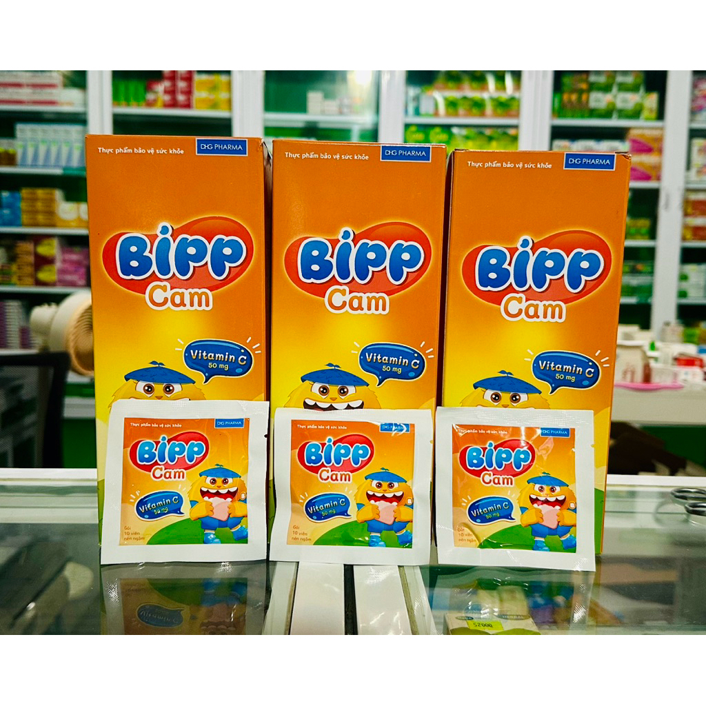 Viên ngậm Bipp Cam DHG Pharma vị cam hỗ trợ tăng cường sức đề kháng