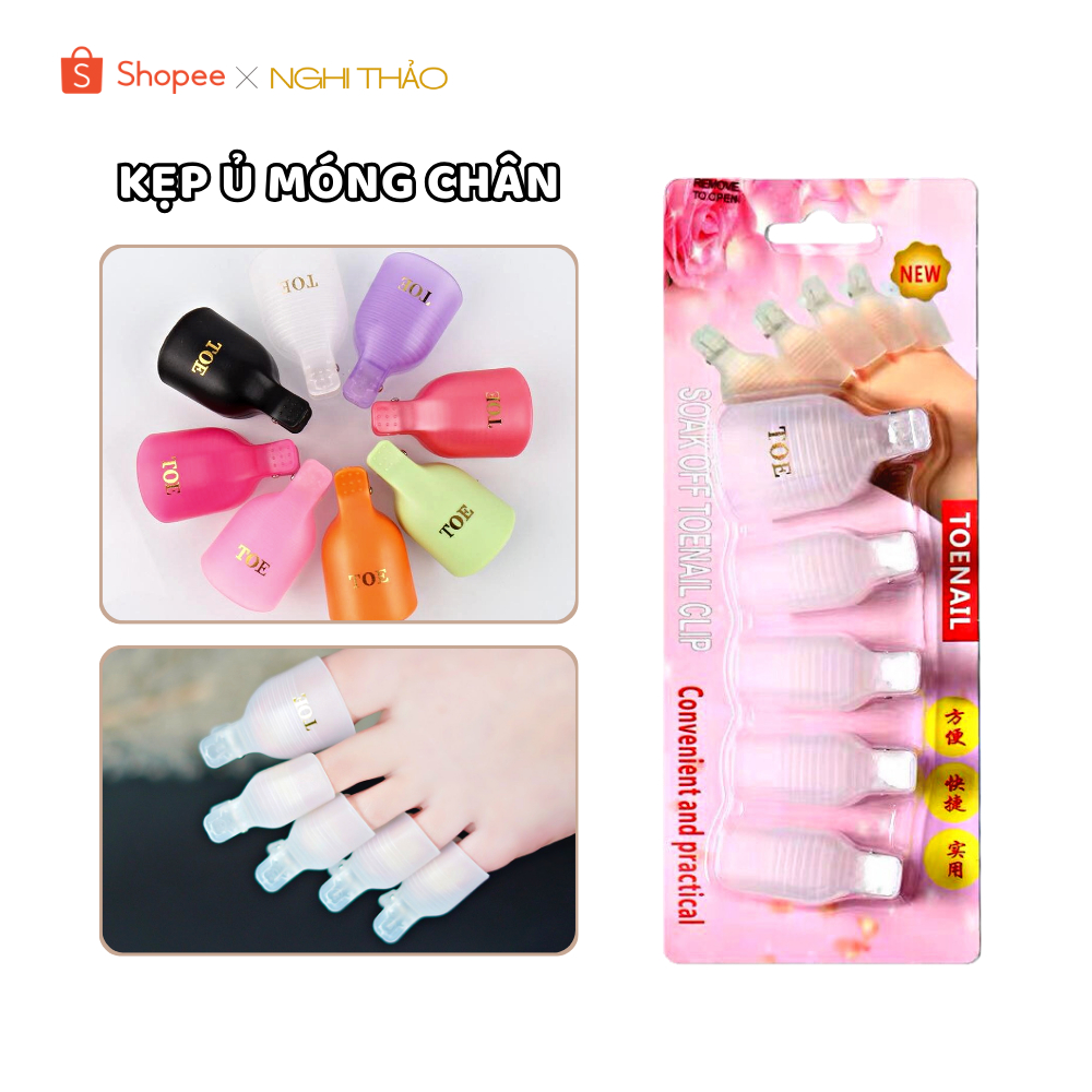 Kẹp ủ phá gel móng chân set 5 cái Nghi Thảo Nails