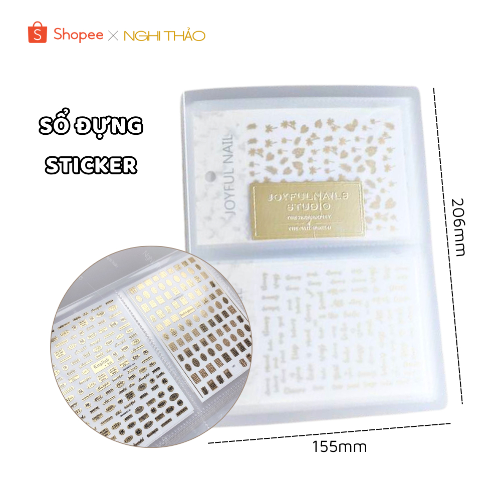 Sổ sticker, sổ đựng sticker trong suốt Nghi Thảo Nails