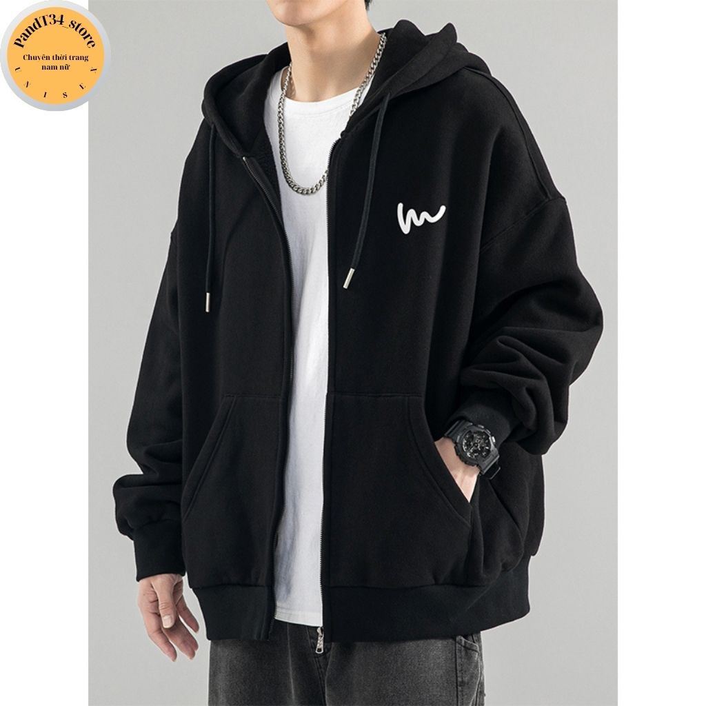 Áo khoác hoodie zip nam nữ form rộng, áo hoodie nam nữ có mũ 2 lớp kiểu dáng Basic thời trang Unisex Hàn Quốc.