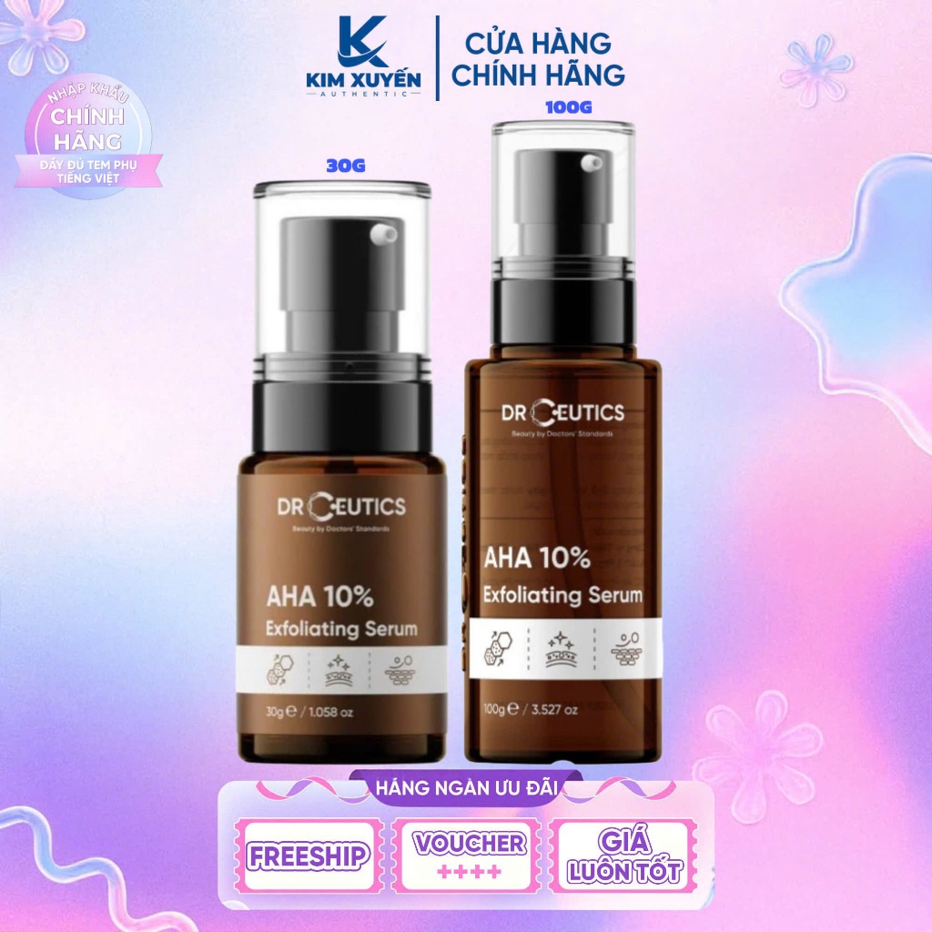 [AHA 10%] Serum Dr Ceutics AHA 10% Exfoliating 30G/100G