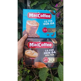  Combo 10  Hộp Cà Phê Đen Đá _ Sữa Đá Hoà Tan MacCoffee  Cà Phê PHỐ   Hộp10 Gói 