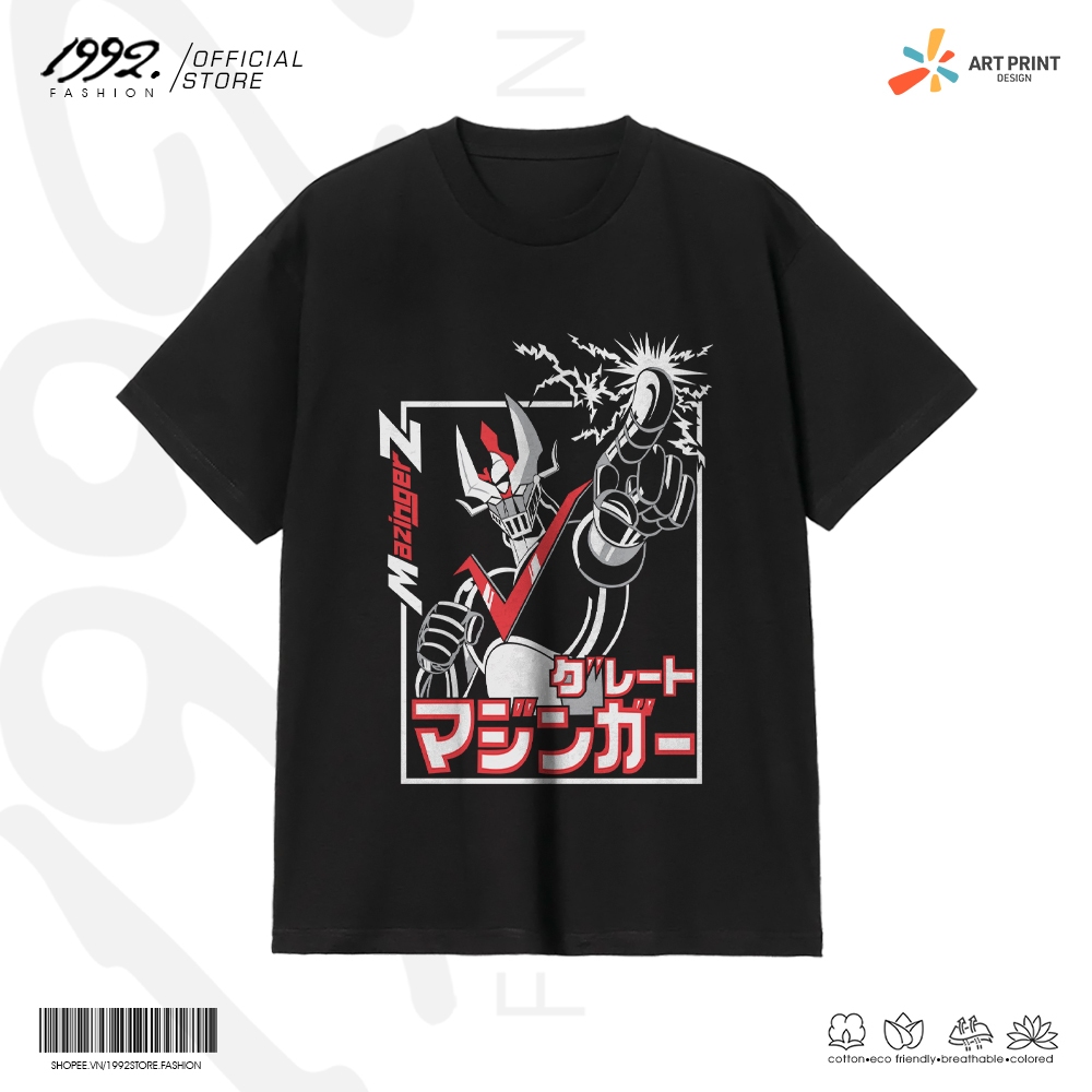 Áo thun Unisex Mazinger Z Art Cotton 100% ngắn tay