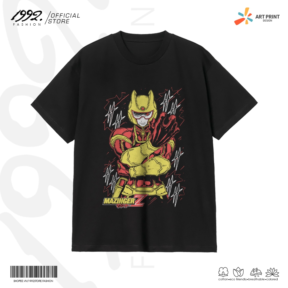 Áo thun Unisex Mazinger Z Digital Art Cotton 100% ngắn tay