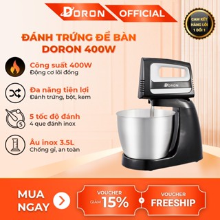 Máy đánh trứng để bàn DORON 400W dung tích 3.5l, tích hợp chế độ cầm tay