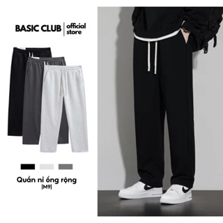  Quần Dài Nỉ 2 Da Dáng Suông Ống Rộng Nam Nữ Cao Cấp Hack Dáng Phong Cách Hàn Quốc Thu Đông M9 