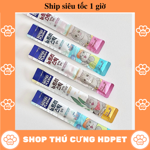 (Lẻ 1 thanh) Súp thưởng Nutri Plan thơm ngon cho chó mèo thanh 14g Hàn Quốc chính hãng
