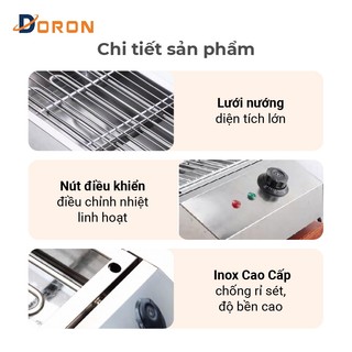 Bếp nướng điện DORON 2800W gia nhiệt nhanh, chống quá nhiệt, quá tải