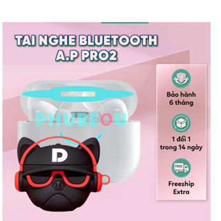  Tai nghe Bluetooth  Pro2 tai nghe không dây thế hệ mới đàm thoại 2 chiều pin trâu 