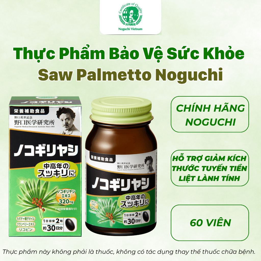 Viên Uống Saw Palmetto Noguchi 60 Viên