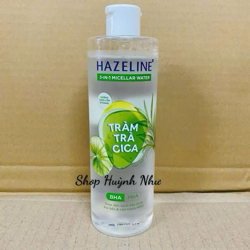 [CHÍNH HÃNG]Nước tẩy trang 3 in 1 hazeline micellar tràm trà sạch sâu ngừa mụn 375m-TẠP HÓA HUỲNH NH
