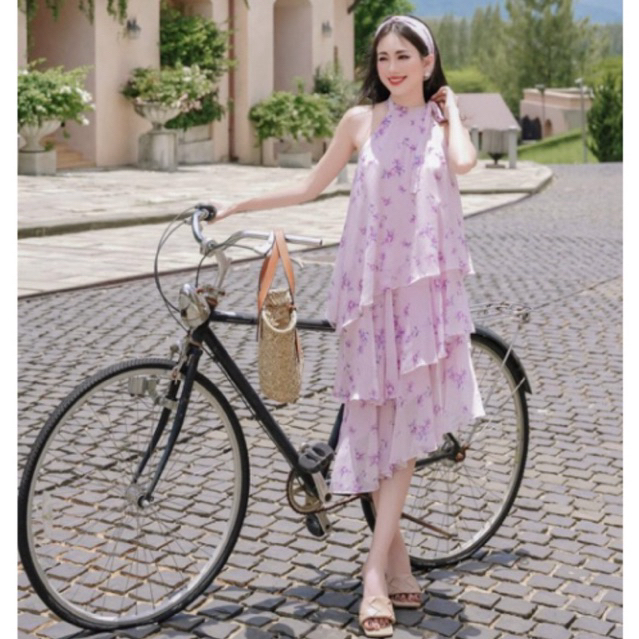 Váy yếm kèm băng đô Hội Vũ