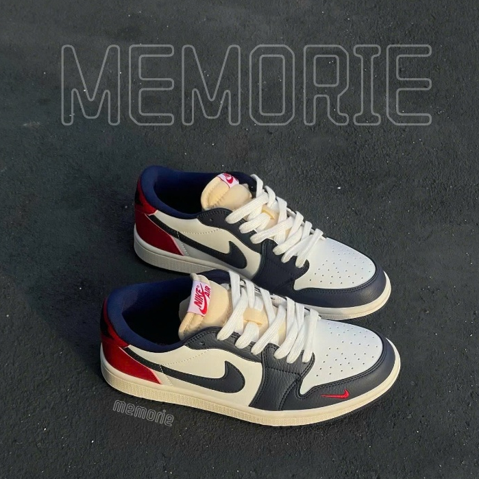 Giày Sneaker Air JD 1 Low Navy Red Sail