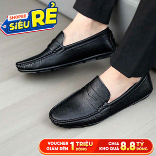 Giày Lười Tây Nam Giày Da Bò Thật Lịch lãm Sang Trọng ĐÊ Khâu Cao 3.5 cm G66  Bảo Hành 1 năm