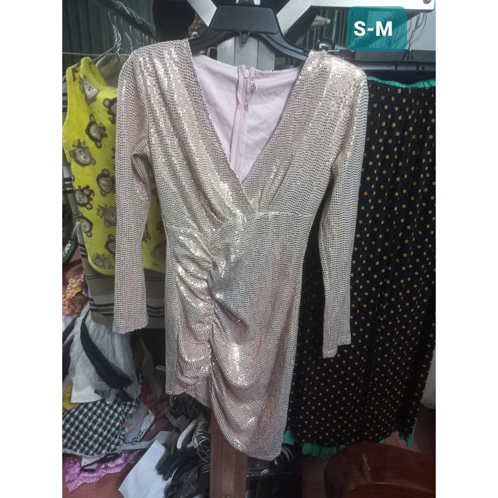 áo đầm body lấp lánh S-M MS5752