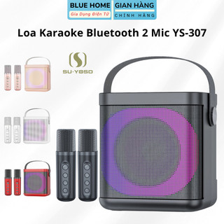  Loa Karaoke Bluetooth YS-307 SU-YOSD Kèm 2 Mic Không Dây Âm Bass Cực Căng  Thiết Kế Sang Trọng Độc Đáo 
