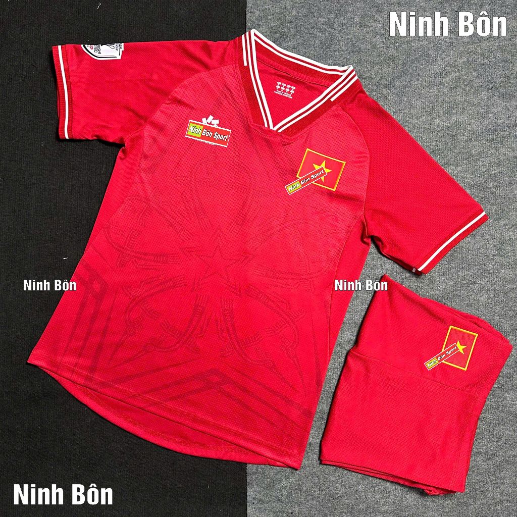 Set Quần Áo Đấu ĐT VIỆT NAM  AFF CUP Màu Đỏ Mẫu Mới 2025 - Vải Gai Thái Cao Cấp