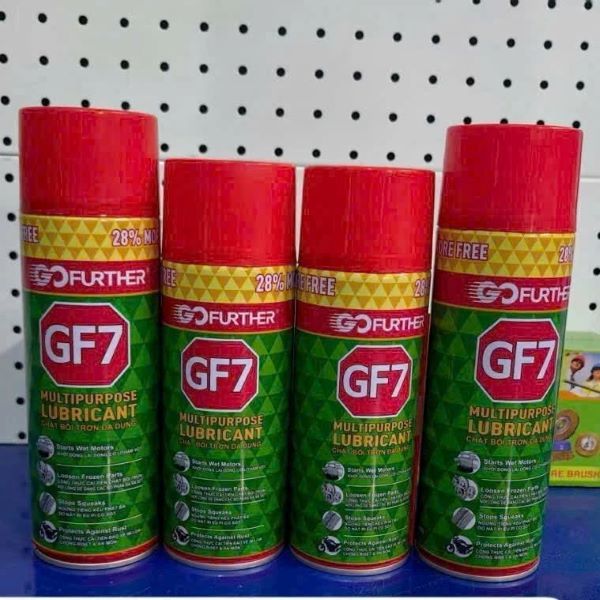Chai xịt chống rỉ sét và bôi trơn GF7 hàng chuẩn 175 và 350 grams