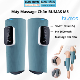 Máy Massage Chân BUMAS M5, Chườm Nóng Massage Bắp Chân Bằng Khí Nén, Bấm Và Bóp Huyệt Chân Thật
