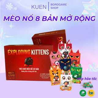  Combo Mèo Nô - Full 8 Bản Mèo Nổ Mở Rộng  Tiếng Việt  - Exploding Kitens 