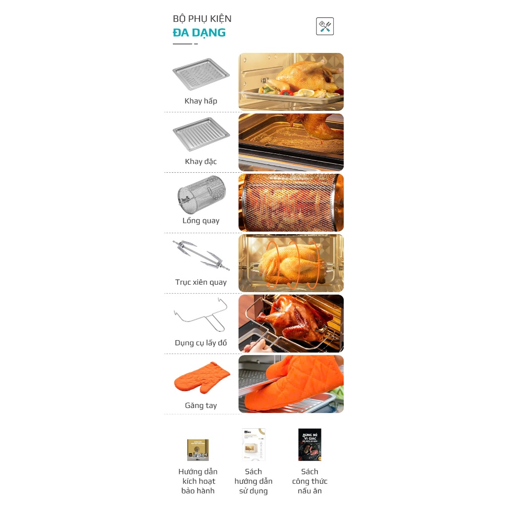 Bộ Phụ Kiện Nồi Chiên Hơi Nước OLIVO SF20