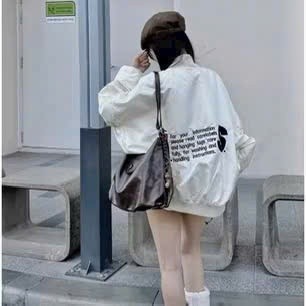 ÁO KHOÁC CROPOP THÊU CÁ TINH SAU LƯNG