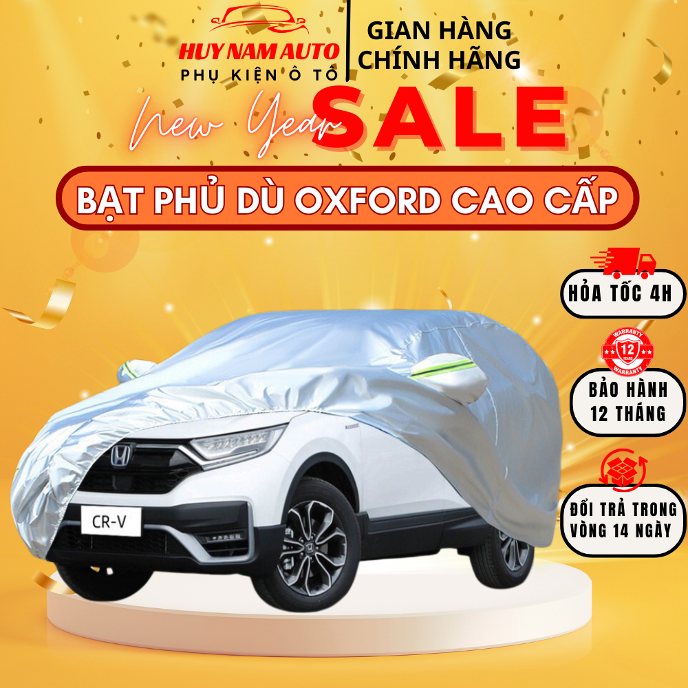 Bạt Phủ Xe Ô Tô - Loại Vải Dù Oxford Cao Cấp - Bạt Trùm Xe 4, 5, 7 Chỗ, Bán Tải - Bảo Hành 1 Năm