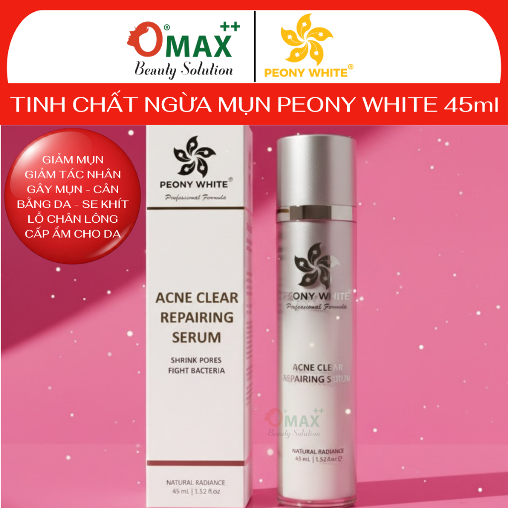 SERUM MỤN PEONY WHITE - ACNE CLEAR REPAIRING SERUM - GIẢM MỤN - SE KHÍT LỖ CHÂN LÔNG 45ml
