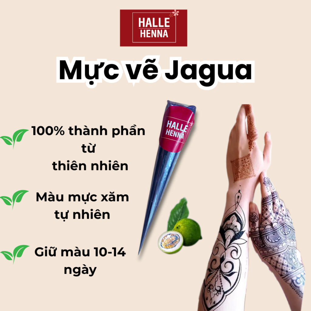 Mực Jagua bền màu 2 tuần xăm tạm thời Vẽ Henna Jagua