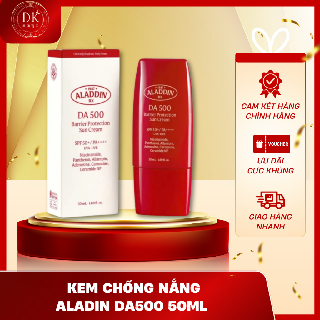 ALADDIN RX DA500 BARRIER PROTECTION SUN CREAM 50ml – Kem chống nắng cho da nhạy cảm - DK Đồ Hàn